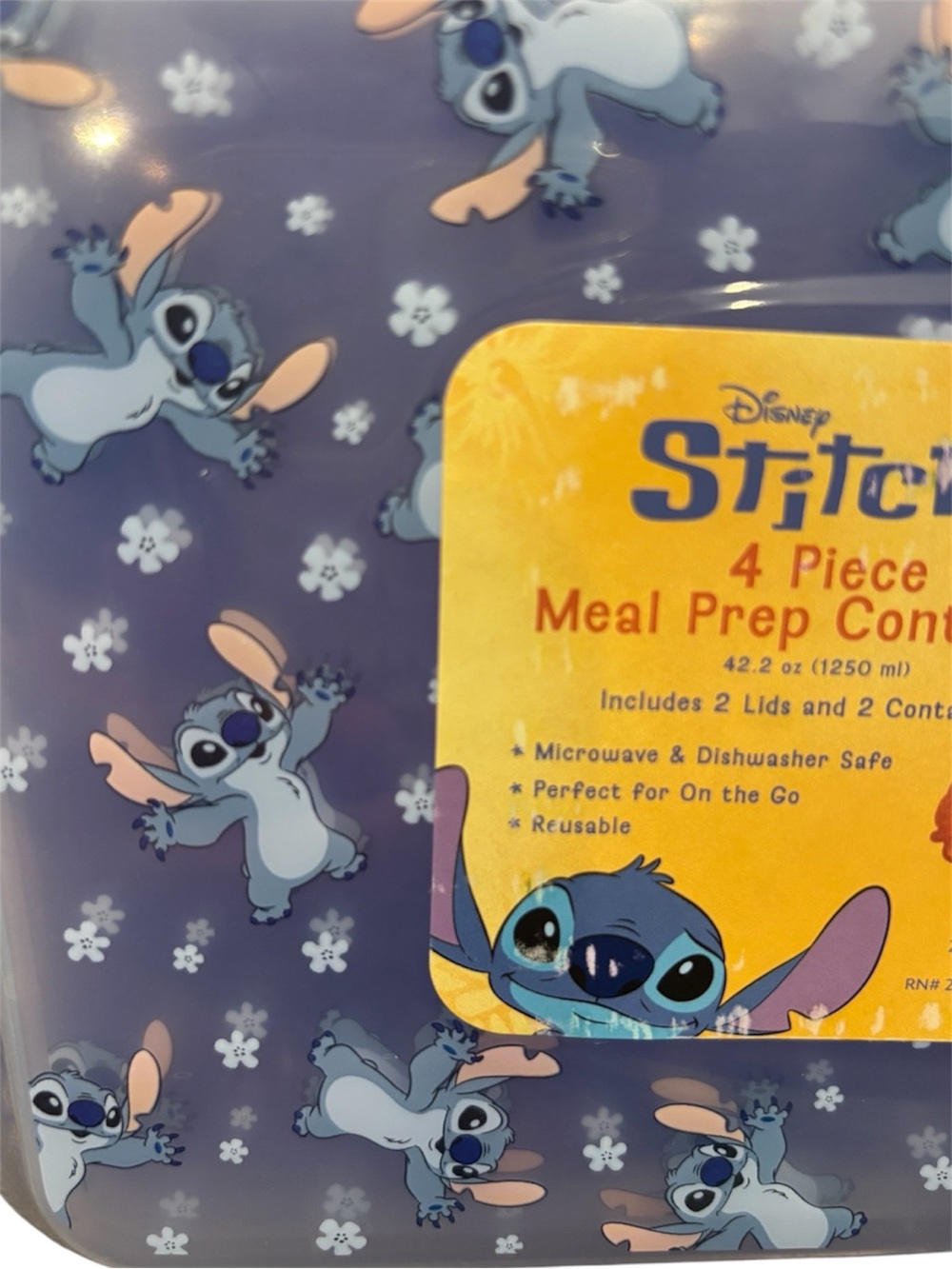 Disney Stitch Blue Meal Prep Container Set 2pK NEW - Picture 4 of 4